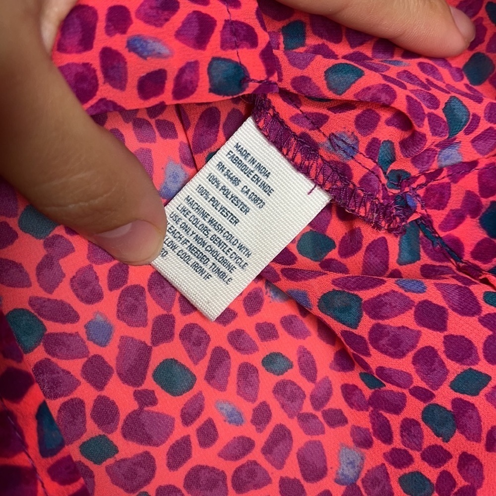 American Eagle Pink Multi-Color Long Sleeve Shirt - Picture 5 of 6